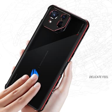 SKALO Asus ROG Phone 8 Pro 5G Premium Metallskal/ram med kamera skydd - Svart