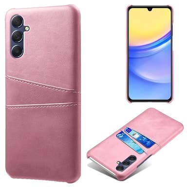SKALO Samsung A15 5G PU Läder Skal med Korthållare/Plånbok - Roséguld