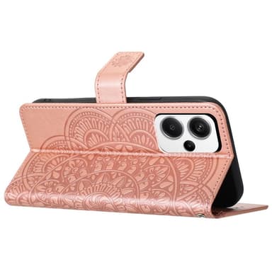 SKALO Xiaomi Redmi Note 13 Pro+ Mandala Plånboksfodral - Roséguld