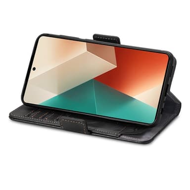 SKALO Xiaomi Redmi Note 13 5G CASENEO 002 Series Premium PU-Läder Plånbok - Svart