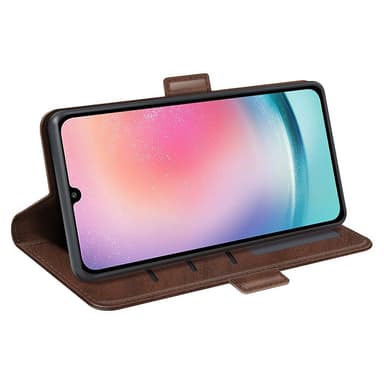SKALO Samsung A25 5G Premium Plånboksfodral - Brun
