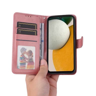 SKALO Samsung A15 5G PU-Läder Plånboksfodral - Rosa