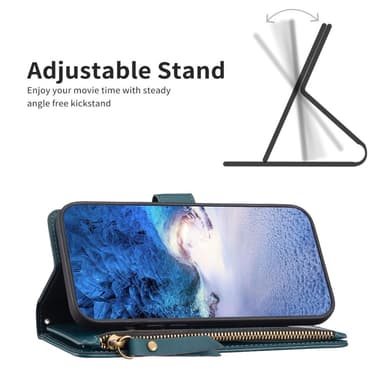 SKALO Xiaomi Redmi Note 13 Pro 5G Big Wallet 11-FACK Plånboksfodral - Grön