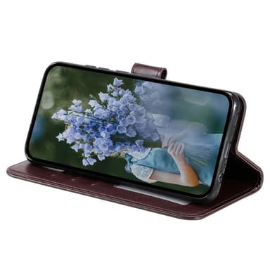 SKALO Samsung A25 5G Mandala Plånboksfodral - Brun