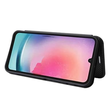 SKALO Samsung A25 5G Carbon Fiber Plånboksfodral - Svart