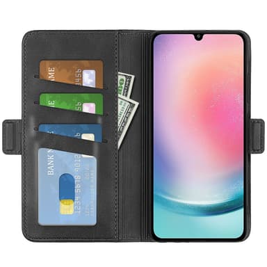 SKALO Samsung A25 5G Premium Plånboksfodral - Svart