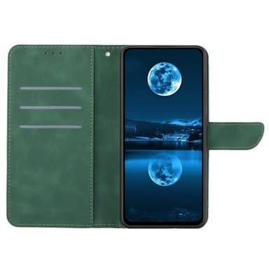 SKALO Motorola Moto G04 Embossed Plånboksfodral i PU-Läder - Grön