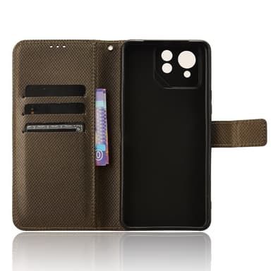 SKALO Asus ROG Phone 8 Pro 5G Premium Mini Romb Plånboksfodral - Brun