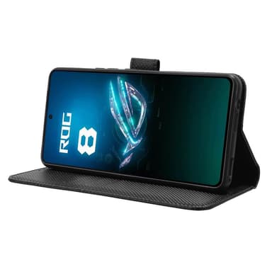 SKALO Asus ROG Phone 8 Pro 5G Premium Mini Romb Plånboksfodral - Svart