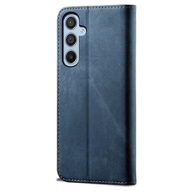 SKALO Samsung A25 5G Jeans Plånboksfodral - Blå