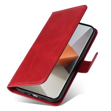 SKALO Xiaomi Redmi Note 13 Pro+ PU-Läder Plånboksfodral - Röd