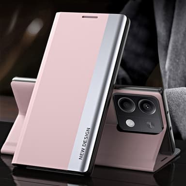 SKALO Xiaomi Redmi Note 13 Pro 5G Ultraslim PU-Läder Fodral - Rosa