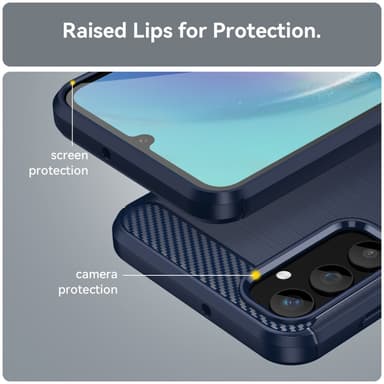 SKALO Samsung A25 5G Armor Carbon Stöttåligt TPU-skal - Blå