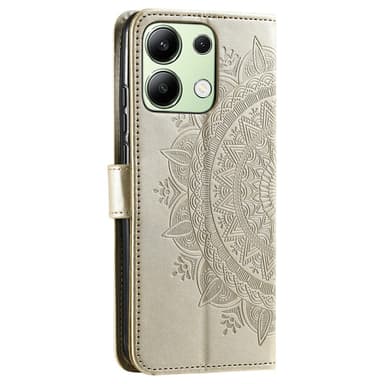 SKALO Xiaomi Redmi Note 13 4G Mandala Plånboksfodral - Guld
