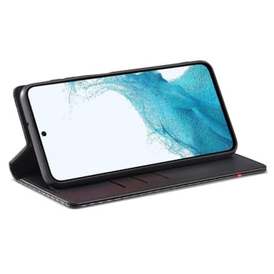 SKALO Samsung A15 4G LC.IMEEKE Carbon Fiber Plånboksfodral i PU-Läder - Svart