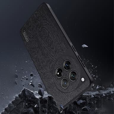SKALO OnePlus 12 5G PU-Läder Hybrid Skal - Blå