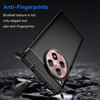 SKALO OnePlus 12R 5G Armor Carbon Stöttåligt TPU-skal - Svart