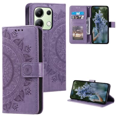 SKALO Xiaomi Redmi Note 13 4G Mandala Plånboksfodral - Lila