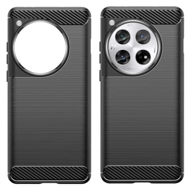 SKALO OnePlus 12 5G Armor Carbon Stöttåligt TPU-skal - Svart
