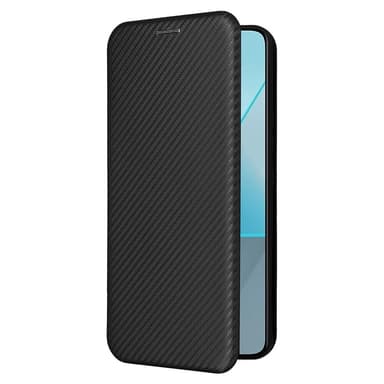 SKALO Xiaomi Redmi Note 13 Pro 5G Carbon Fiber Plånboksfodral - Svart