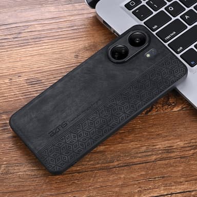 SKALO Xiaomi Redmi 13C 4G AZNS PU-Läder Skal - Svart