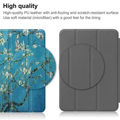 Apple iPad 10.9 2022 Slim fit tri-fold fodral Pennhållare - Blossom
