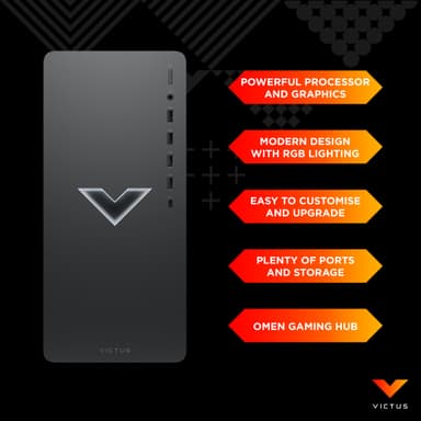 HP Victus 15L R5-5G/8/512/RX6400 stationär dator gaming