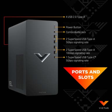 HP Victus 15L R5-5G/8/256/RX6400 stationär dator för gaming
