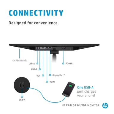 HP EliteDisplay E24i G4 24" bildskärm (svart)