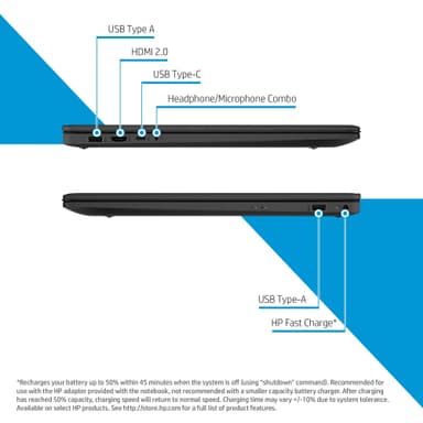 HP Laptop 17 i3 -N305/8/512/HD+ 17.3" bärbar dator