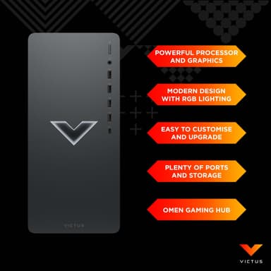HP Victus 15L R5-5G/8/256/RX6400 stationär dator för gaming