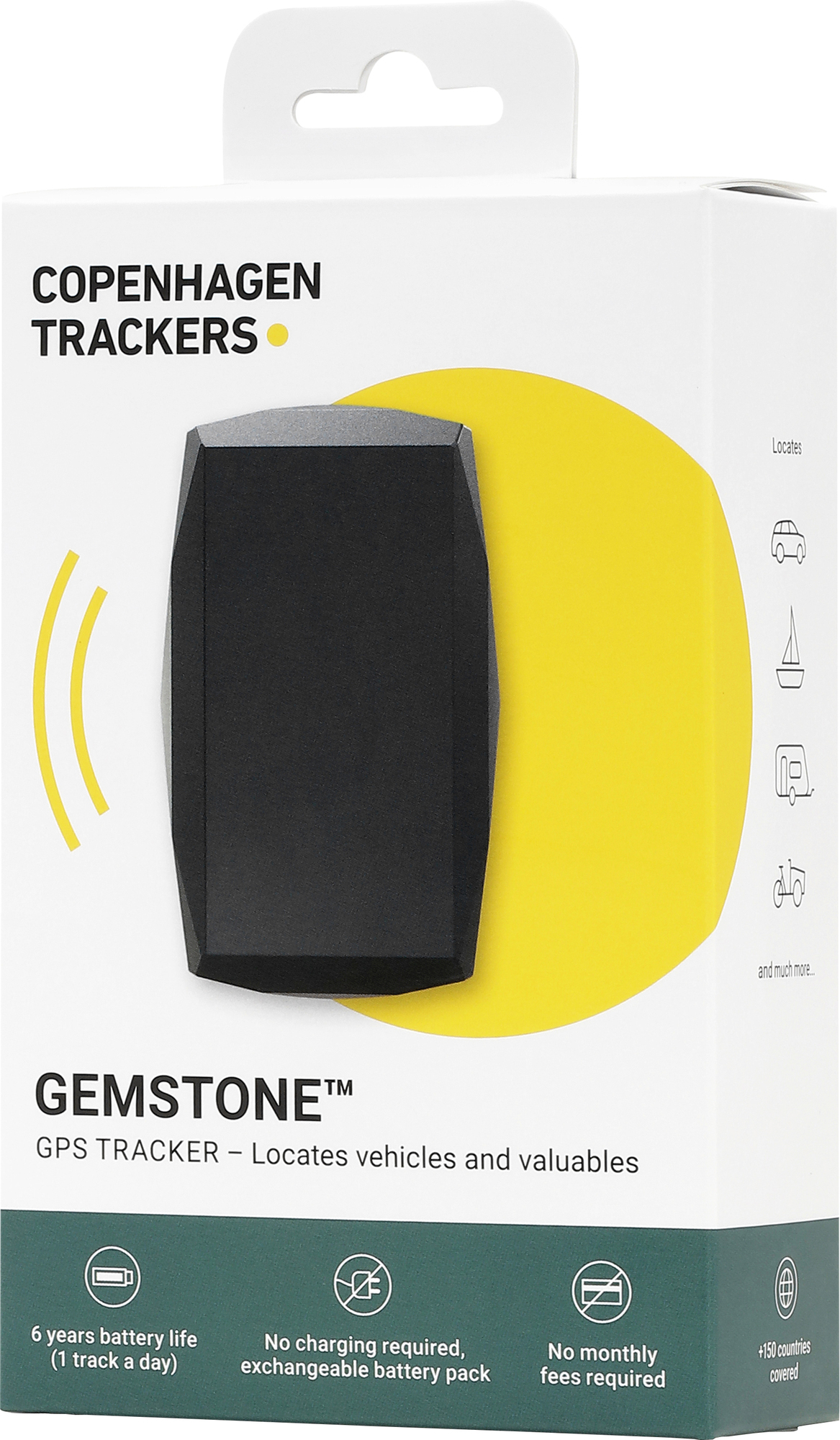 Gemstone GPS-tracker (svart)