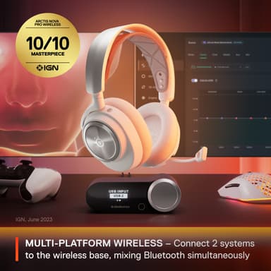 SteelSeries Arctis Nova Pro gamingheadset (PC, vit)