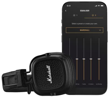 Marshall Major V trådlösa on ear-hörlurar (svarta)