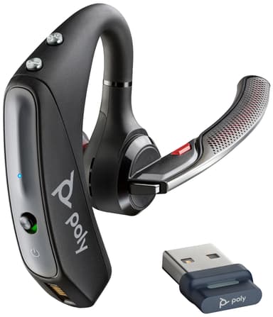 HP Poly Voyager 5220 trådlöst headset med billaddare