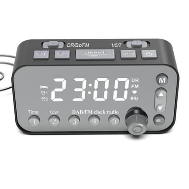 Bedside LED-skärm Digital väckarklocka FM / DAB-radio