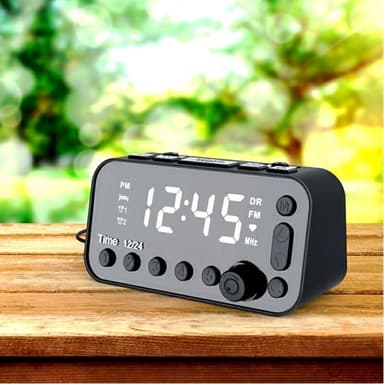 Bedside LED-skärm Digital väckarklocka FM / DAB-radio