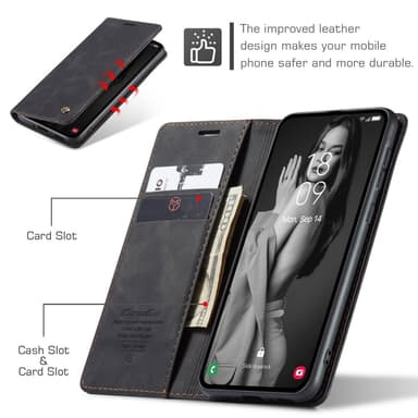 CASEME Plånboksfodral Samsung Galaxy A35 5G - Svart