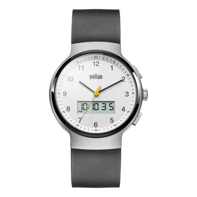 Braun classic klocka med gummirem