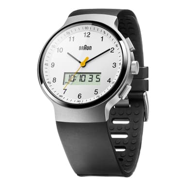 Braun classic klocka med gummirem