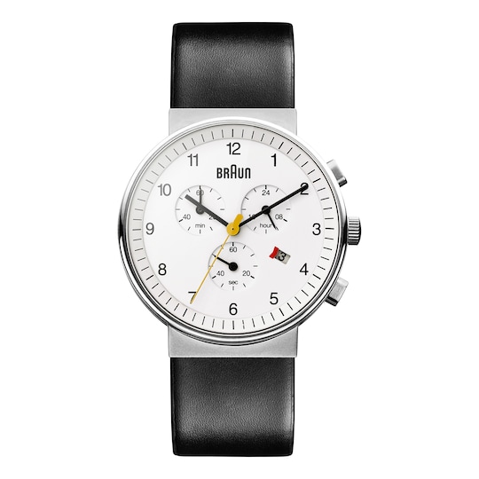 Braun classic kronograf klocka med läderrem