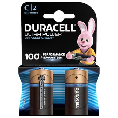 Duracell batterier Ultra Power C (2 stycken)