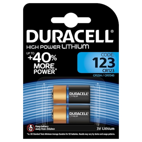 Duracell Batteri Ultra Photo CR123A (2 st)