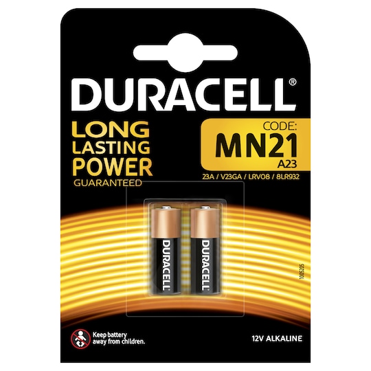 Duracell Batteri bilalarm MN21 Alkaline 12 V (2 st)