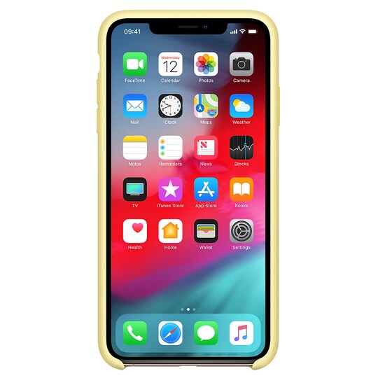iPhone Xs Max silikonfodral (mellow yellow)