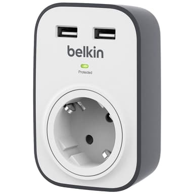 Belkin SurgeCube strömskydd med 2 x USB laddning