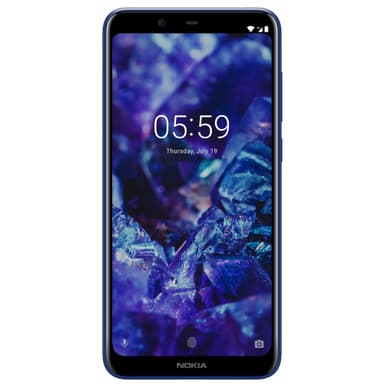 Nokia 5.1 Plus smartphone (glansig midnattsblå)