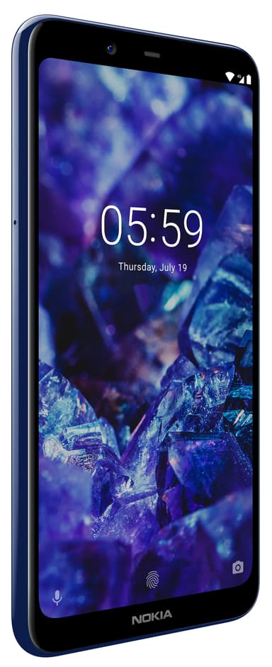 Nokia 5.1 Plus smartphone (glansig midnattsblå)