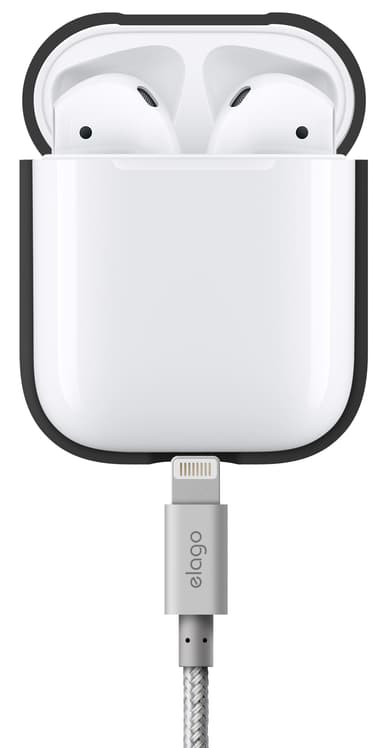 Elago AirPods silikonfodral (svart)