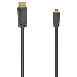 Hama HDMI A-HDMI Micro D-kabel Ethernet (1.5m)